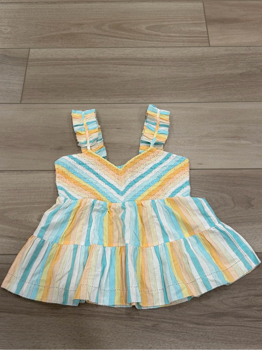 Saylor Womens Rainbow Metallic Sleeveless Cotton Top Boho Size XS